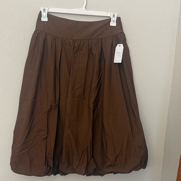Time and Tru Chocolate Bubble Skirt - Picture 4 of 5